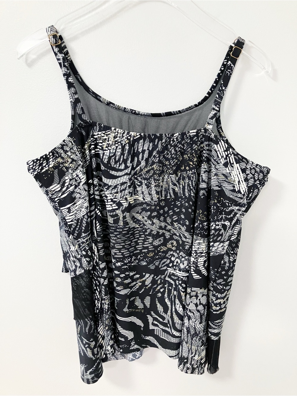 Miraclesuit | Black Mesh High Neck Underwire Tankini Top 16 Beach Pool Vacation - Picture 2 of 5
